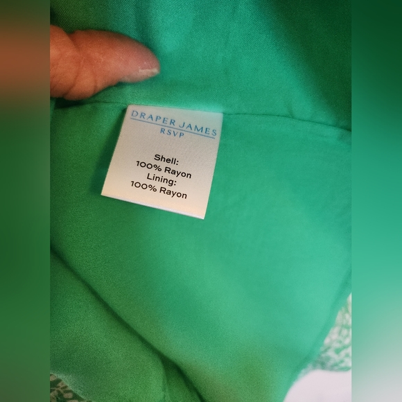 3/$25 Draper James Green Floral Midi Tie Waist Lined Dress Size XSmall - Picture 4 of 6